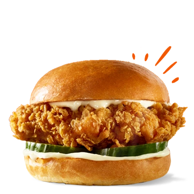 Popeyes Logo and Popeyes Hamburger