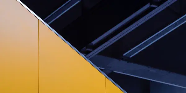 Abstract Architecture of Yellow Metal